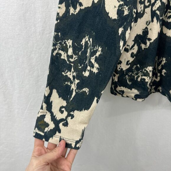 Majestic Filatures Deluxe Tee Shirt Deep Teal Button Front Womens Size 1 XS - Picture 7 of 11